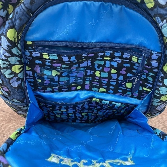 Vera Bradley Floral Quilted Blue Backpack - Picture 4 of 5